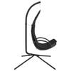 vidaXL Garden Swing Chair with Cushion Dark Grey Oxford Fabric&Steel