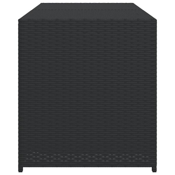 vidaXL Garden Storage Box Black 283L Poly Rattan