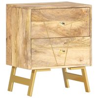 vidaXL Bedside Cabinet 40x30x50 cm Solid Mango Wood