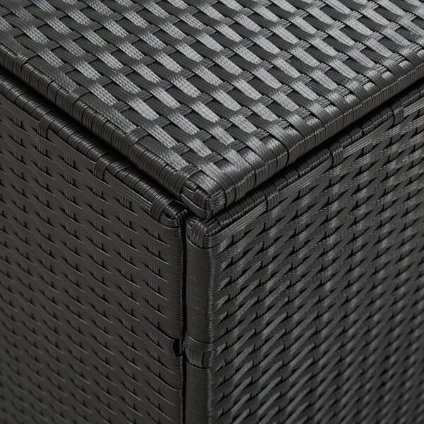vidaXL Garden Storage Box Poly Rattan 180x90x70 cm Black
