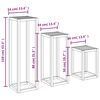 vidaXL 3 Piece Plant Stand Set White Solid Wood Pine