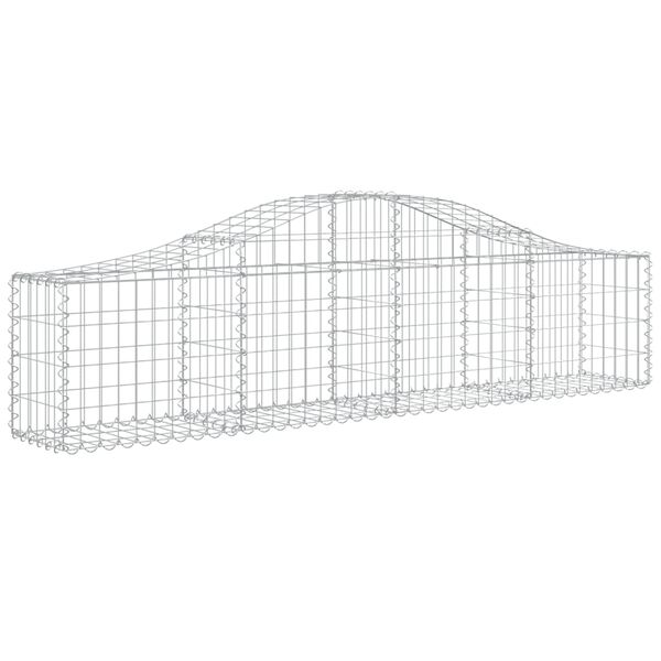 vidaXL Arched Gabion Baskets 9 pcs 200x30x40/60 cm Galvanised Iron