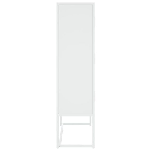 vidaXL Highboard White 80x35x135 cm Steel