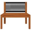 vidaXL 3-Seater Garden Sofa with Cushion Wood Acacia&Rope