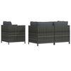 vidaXL 4 Piece Garden Sofa Set with Cushions Poly Rattan Grey