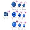 vidaXL 100 Piece Christmas Ball Set Blue