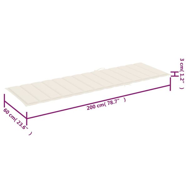 vidaXL Sun Loungers 2 pcs with Cushions Solid Wood Acacia