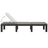 vidaXL Sun Lounger with Cushion Plastic Anthracite