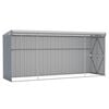 vidaXL Wall-mounted Garden Shed Grey 118x382x178 cm Galvanised Steel