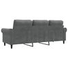 vidaXL 3-Seater Sofa Dark Grey 180 cm Velvet