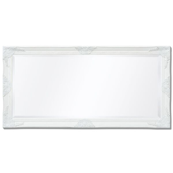 vidaXL Wall Mirror Baroque Style 120x60 cm White