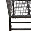 vidaXL 3 Piece Garden Dining Set Black Poly Rattan Glass