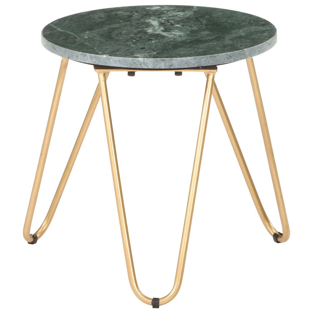 vidaXL Coffee Table Green 40x40x40 cm Real Stone with Marble Texture