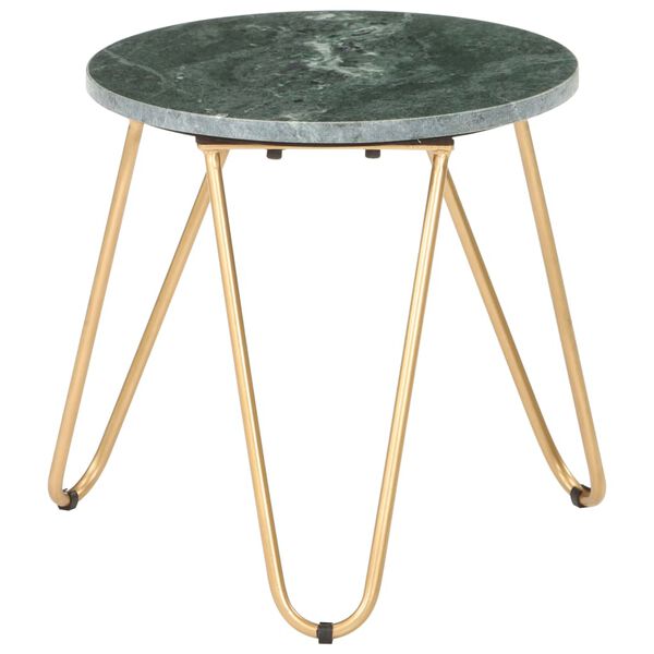 vidaXL Coffee Table Green 40x40x40 cm Real Stone with Marble Texture