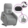 vidaXL Stand up Massage Recliner Chair Light Grey Fabric