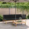 vidaXL 3 Piece Garden Pallet Sofa Set with Cushions Solid Wood Acacia