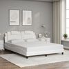 vidaXL Bed Frame "Viana" with LED without Mattress White 152x203 cm