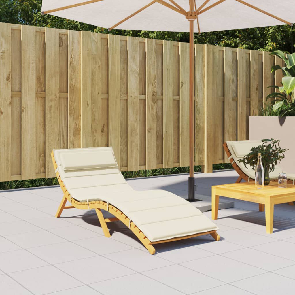 vidaXL Sun Lounger Cushion Cream 180x60x4 cm Oxford Fabric
