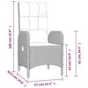 vidaXL 9 Piece Garden Dining Set with Cushions Grey Poly Rattan