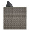 vidaXL Outdoor Lounge Bed with Cushions Grey Poly Rattan