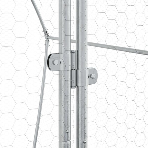vidaXL Rabbit Hutch Silver 100x105x120 cm Galvanised Steel