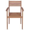 vidaXL Stackable Garden Chairs with Cushions 8 pcs Solid Teak Wood