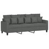 vidaXL 4 Piece Sofa Set with Pillows Dark Grey Fabric