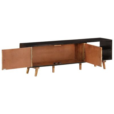 vidaXL TV Cabinet 140x30x45 cm Rough Mango Wood and Solid Acacia Wood