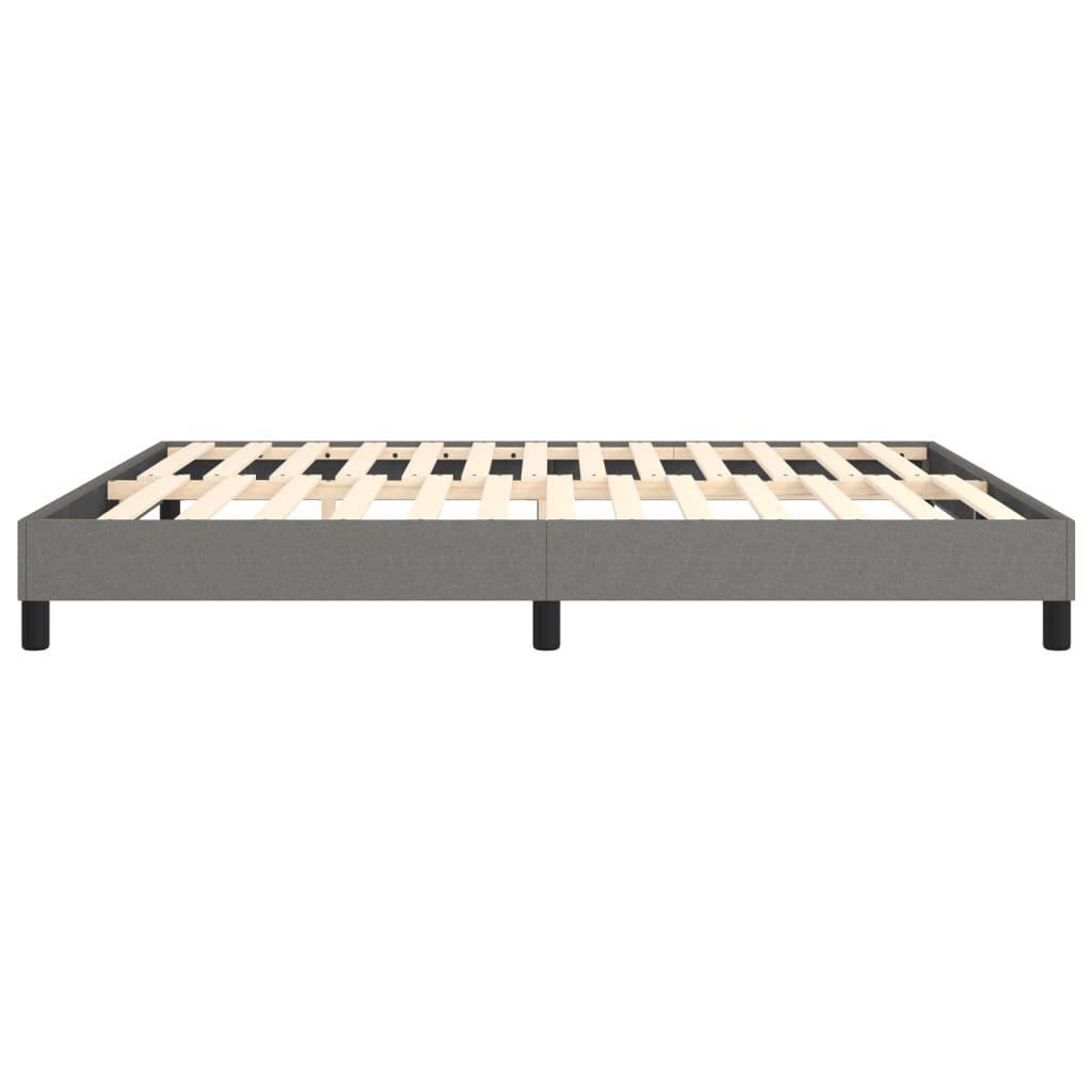 vidaXL Bed Frame without Mattress Dark Grey California King Fabric (US Only)