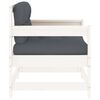 vidaXL Garden Chairs with Cushions 2 pcs White Solid Wood Pine
