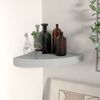 vidaXL Floating Corner Shelf Grey 25x25x3.8 cm MDF