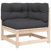 vidaXL Garden Sofa with Cushions 2-Seater Solid Wood Pine