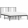 vidaXL Metal Bed Frame without Mattress with Headboard Black 135x190cm