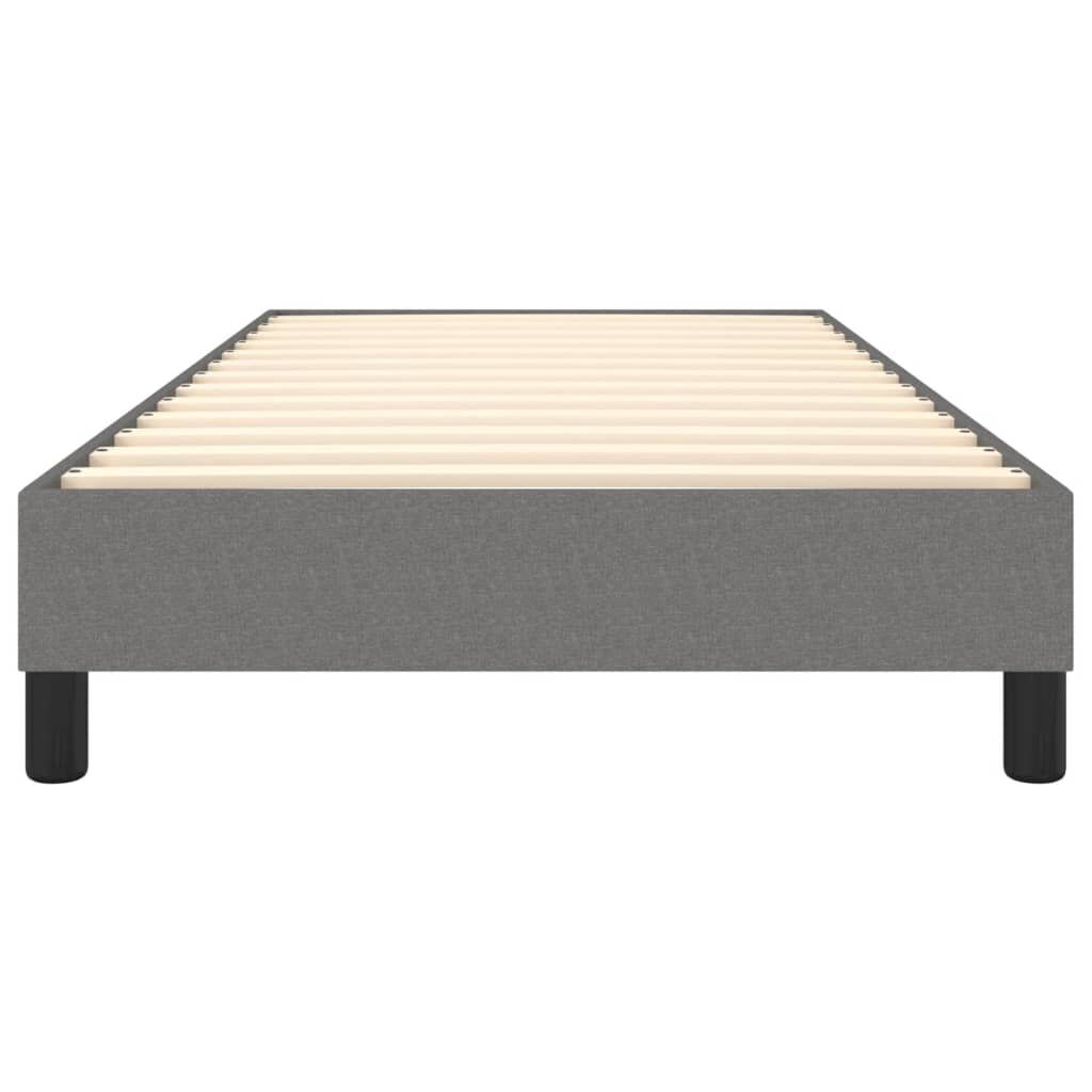 vidaXL Bed Frame without Mattress Dark Grey Twin Fabric (US Only)