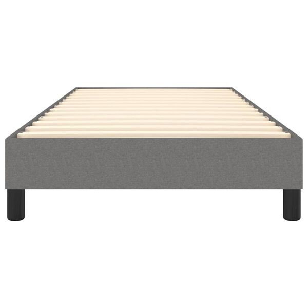vidaXL Bed Frame without Mattress Dark Grey Twin Fabric (US Only)