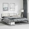 vidaXL Metal Bed Frame without Mattress with Headboard Black 193x203cm