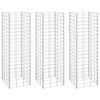 vidaXL Gabion Raised Beds 3 pcs 30x30x100 cm Iron