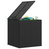 vidaXL Garden Cushion Box PE Rattan 100x97.5x104 cm Black