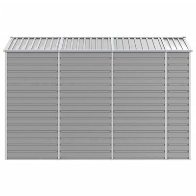 vidaXL Garden Shed Light Grey 191x300x198 cm Galvanised Steel