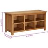 vidaXL Shoe Rack 90x37x45 cm Solid Oak Wood