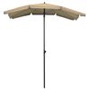 vidaXL Garden Parasol with Pole 200x130 cm Taupe