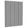 vidaXL Roof Panels 36 pcs Galvanised Steel Grey 60x45 cm