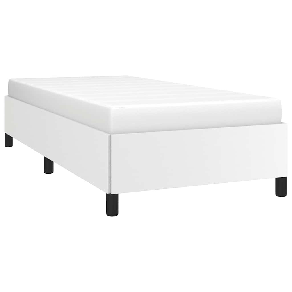 vidaXL Bed Frame without Mattress White 100x203 cm Twin XL Faux Leather