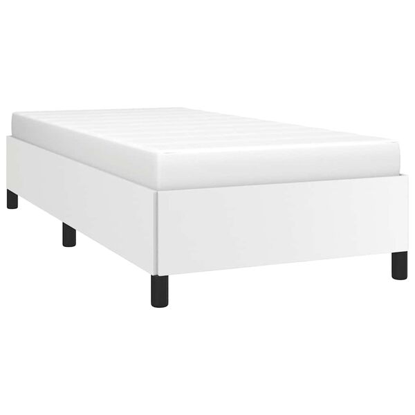 vidaXL Bed Frame without Mattress White 100x203 cm Twin XL Faux Leather