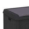 vidaXL Garden Storage Box with Seat Cushion Anthracite 125 L PP