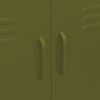 vidaXL Storage Cabinet Olive Green 80x35x101.5 cm Steel