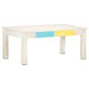 vidaXL Coffee Table White 110x60x45 cm Solid Mango Wood