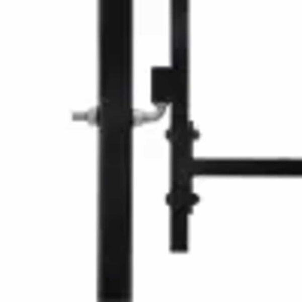 vidaXL Fence Gate Double Door with Spike Top Steel 3x1.25 m Black