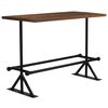 vidaXL Bar Table Solid Reclaimed Wood Dark Brown 150x70x107 cm