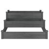 vidaXL Garden Raised Bed Grey 120x120x56 cm Solid Wood Fir